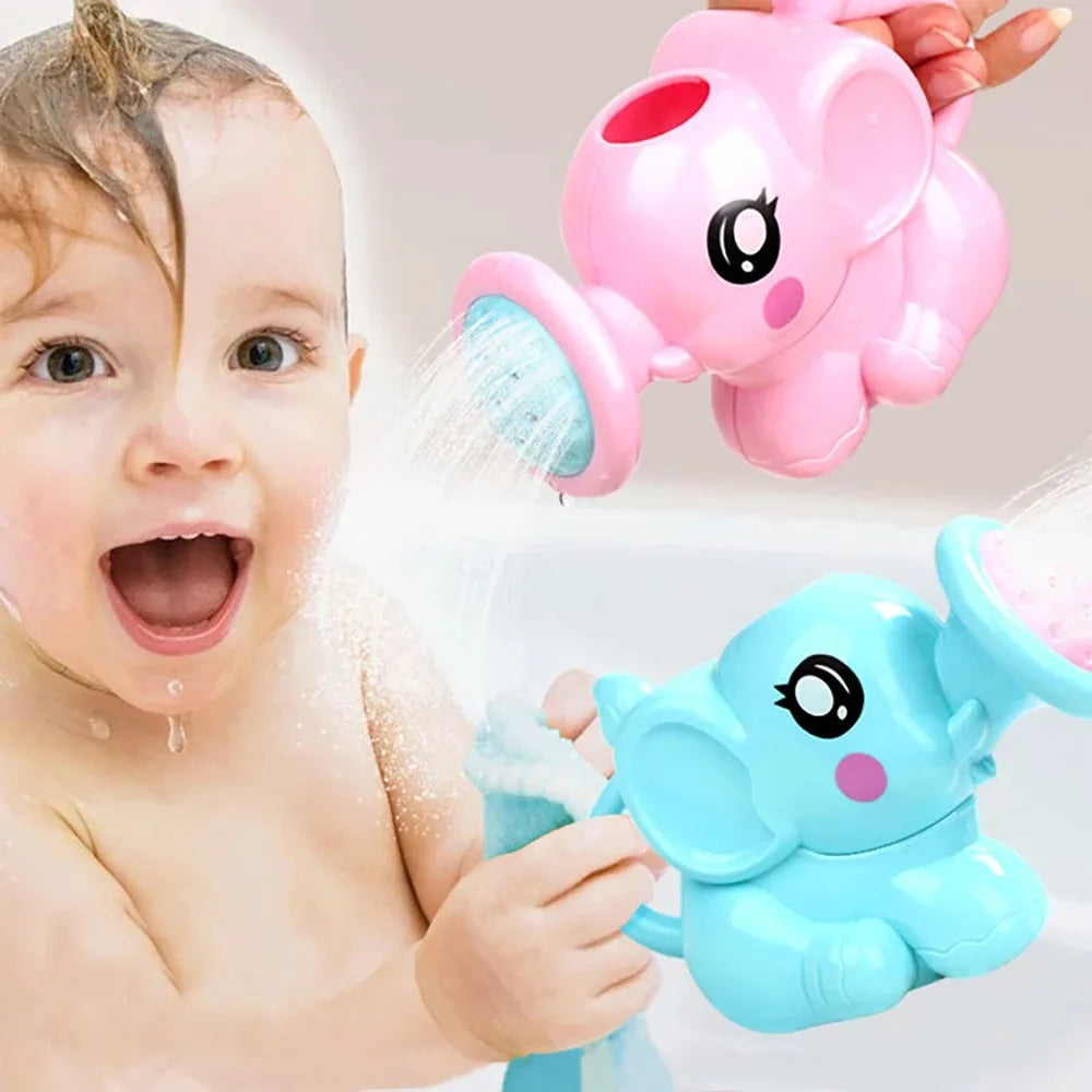 💙🐘 Blauwe & Roze Olifant Badsproeier voor Baby's 0-3 Jaar – Veilig, Leuk & Gemakkelijk te Gebruiken! 🎁 Perfect Sinterklaas Cadeau! 🛁💧