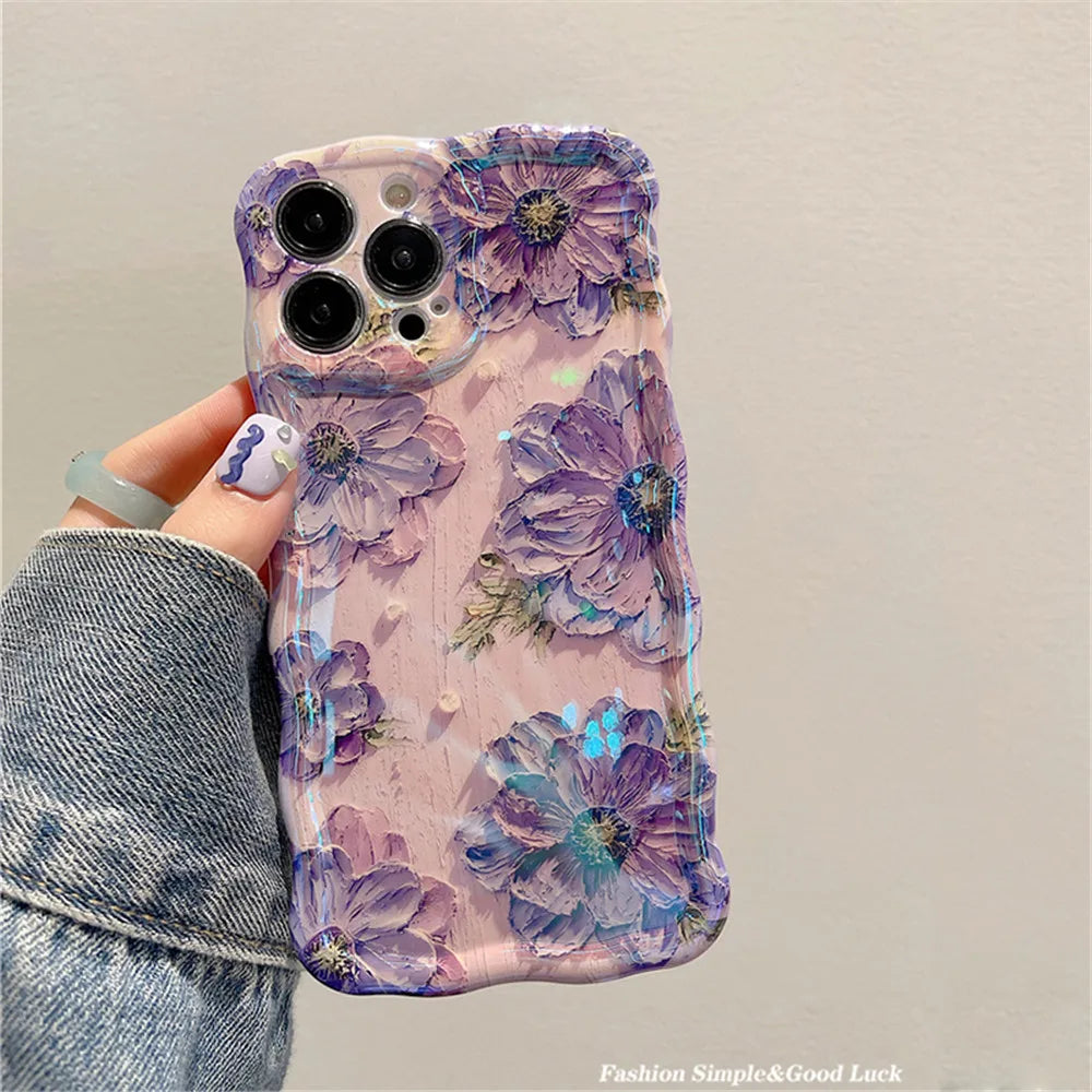 Ottwn Bloemen Schokbestendig iPhone Hoesje 🌸📱 – Bescherm je iPhone met Elegante Bloemen en Volledige Bescherming 🛡️