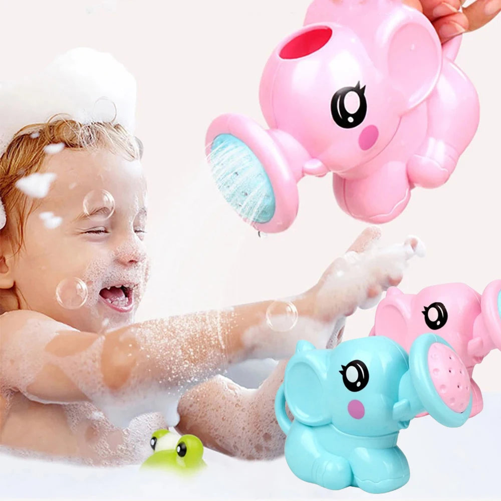 💙🐘 Blauwe & Roze Olifant Badsproeier voor Baby's 0-3 Jaar – Veilig, Leuk & Gemakkelijk te Gebruiken! 🎁 Perfect Sinterklaas Cadeau! 🛁💧